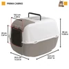 Kép 2/4 - FERPLAST Macska Alomtál - Fedeles Filteres Prima Cabrio Cat Toilett Wc