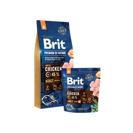 BRIT Prémium by Nature Kutyatáp - Adult M 15kg