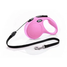 FLEXI Kutya Póráz - 20kg-ig M Classic Zsinóros Rózsaszín 5m