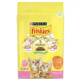 FRISKIES Macskatáp - Junior Csirkével, tejjel és Zöldségekkel 10kg
