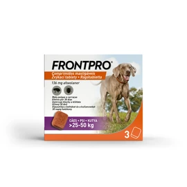 FRONTPRO Kutya Rágótabletta - Bolha Kullancs irtó (25-50kg) L  136mg x 3