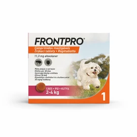 FRONTPRO Kutya Rágótabletta - Bolha Kullancs irtó ( 2-4kg) XS 11mg x 1