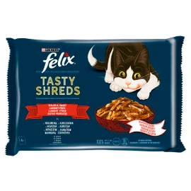 FELIX Macska Alutasak - Shreds Házias Válogatás Szószban 80g x 4