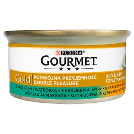 GOURMET GOLD Macska Konzerv - Duó élmény Nyúllal és májjal 85g