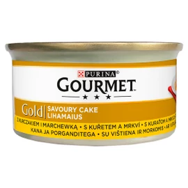 GOURMET GOLD Macska Konzerv - Savoury Cake Csirkével és sárgarépa 85g