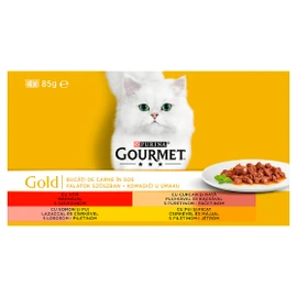 GOURMET GOLD Macska Konzerv - Dobozos Falatok Szószban 4x85g