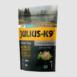 JULIUS-K9 Kutyatáp - Senior GF Hypoallergenic Lamb Herbals   340g