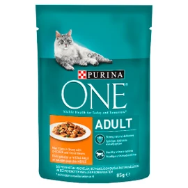 ONE Macska Alutasak - Adult Csirkével és Zöldbabbal  85g