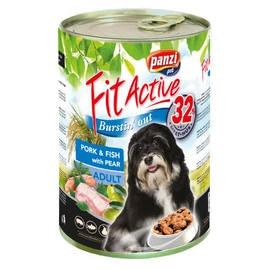 FITACTIVE Kutya Konzerv - 32% Hús Sertés-Hal-Körte 1240g