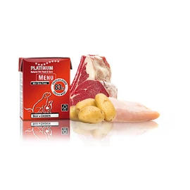PLATINUM Kutya Konzerv - Menü Beef+Chicken 375gr