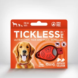 TICKLESS Pet Kutya - Kullancs és bolha riasztó Ultrahangos Narancssárga