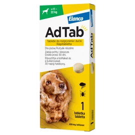ADTAB Kutya Rágótabletta - Bolha Kullancs irtó (11-22kg) 450mg x 1