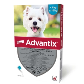 ADVANTIX Kutya Csepp - Bolha Kullancs irtó Szúnyog Szőrtetű, Istállólégy ellen ( 4-10kg) 1ml x 1