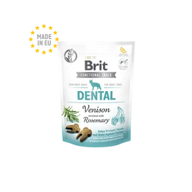 BRIT Care Kutya Jutalomfalat - Functional Snack Adult Dental Venison-Rosemary 150g