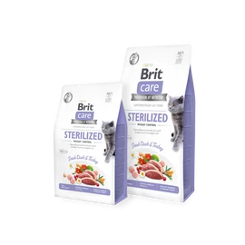 BRIT Care Macskatáp - Adult Sterilized Weight Controll Kacsa Pulyka 7kg