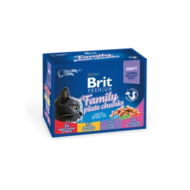 BRIT Prémium Macska Alutasak - Adult Plate Family 100g x12