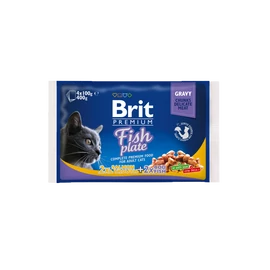 BRIT Prémium Macska Alutasak - Adult Plate Fish 100g x4
