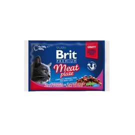 BRIT Prémium Macska Alutasak - Adult Plate Meat 100g x4