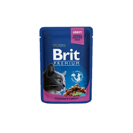 BRIT Prémium Macska Alutasak - Adult Zselében Chicken & Turkey 100g