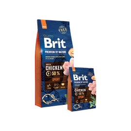 BRIT Prémium by Nature Kutyatáp - Adult Sport 15kg