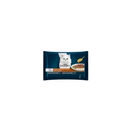 GOURMET Perle Macska Alutasak - Gravy Delight Csirkével, Marhával 4x85g