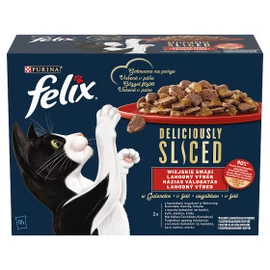 FELIX Macska Alutasak - Deliciously Sliced Házias Válogatás Aszpikban 80g x12