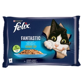FELIX Macska Alutasak - Fantastic Lazaccal, Cukkini, Pisztránggal, Zöldbab Aszpikban 85g x 4