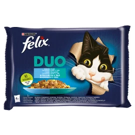 FELIX Macska Alutasak - Fantastic Duo Halas válogatás Aszpikban 85g x 4