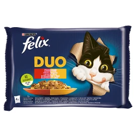 FELIX Macska Alutasak - Fantastic Duo Házias válogatás Zöldséggel Aszpikban 85g x 4