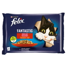 FELIX Macska Alutasak - Fantastic Nyúllal, Báránnyal Aszpikban 85g x 4