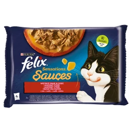 FELIX Macska Alutasak - Sensations Sauces Házias Válogatás Szószban 85g x 4