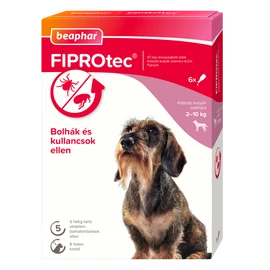 FIPROTECH Kutya Csepp - Bolha Kullancs irtó ( 2-10kg) S 0,67ml x 6