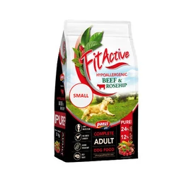 FITACTIVE Kutyatáp - Pure Hypoallergenic Small Beef-Rosehip  3kg