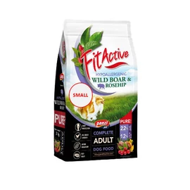 FITACTIVE Kutyatáp - Pure Hypoallergenic Small Wild Boar-Rosehip  3kg