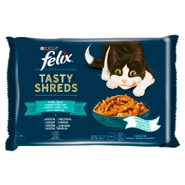 FELIX Macska Alutasak - Shreds Halas Válogatás Szószban 80g x 4
