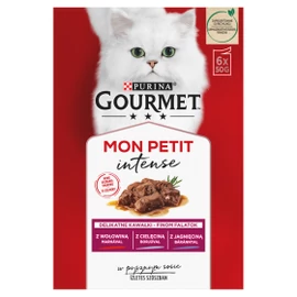 GOURMET Mon Petit Macska Alutasak - Marhával, Borjúval, Báránnyal 50g x 6