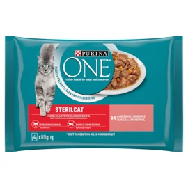 ONE Macska Alutasak - Adult Sterilcat Lazaccal és sárgarépa 85g x 4