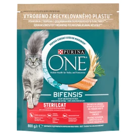 ONE Macskatáp - Adult Sterilcat Lazacban és Búzában Gazdag  800g