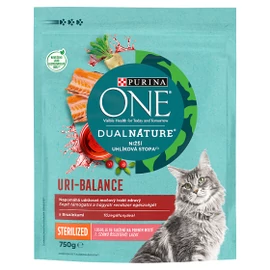 ONE Macskatáp - Dual Nature Adult Steril Lazaccal és Áfonyával 750g