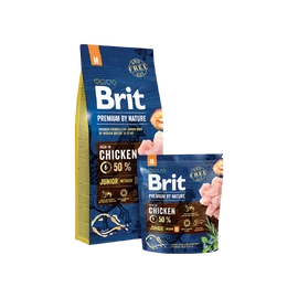 BRIT Prémium by Nature Kutyatáp - Junior M 15kg
