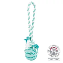 TRIXIE Kutya Játék - Labda Gumi Kötéllel Denta Fun 7/24cm