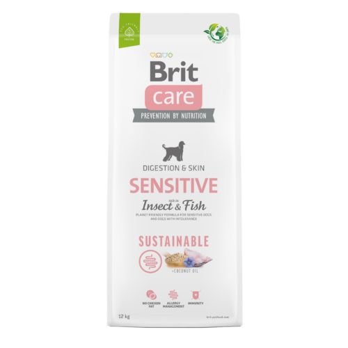 BRIT Care Kutyatáp - Sustainable Adult Sensitive Insect-Fish 12kg