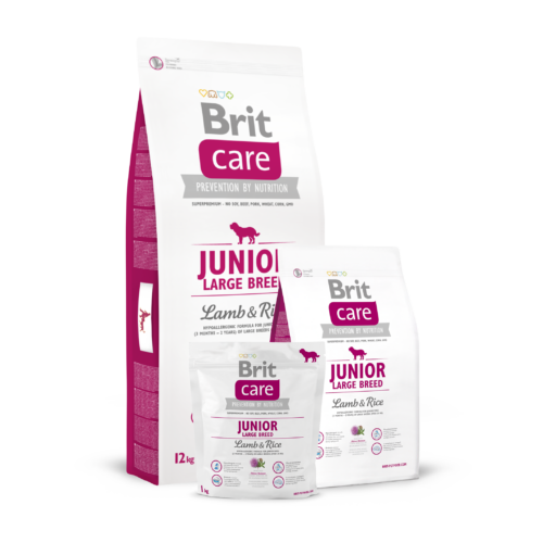 BRIT Care Kutyatáp - Junior Large Breed Lamb & Rice  3kg