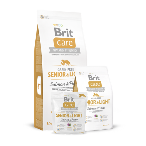BRIT Care Kutyatáp - Grain Free Senior Salmon & Potato  3kg