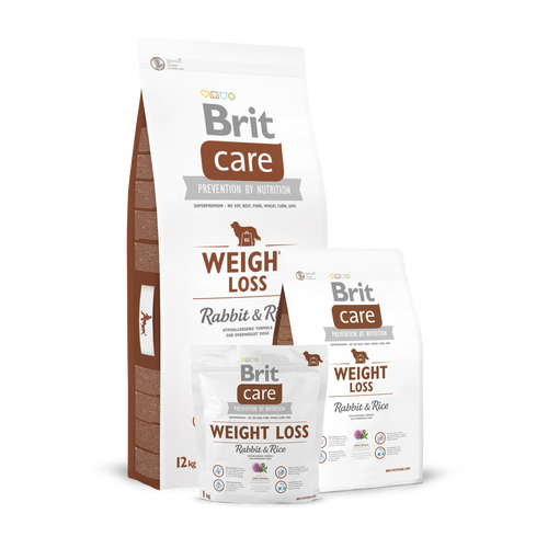 BRIT Care Kutyatáp - Adult Weight Loss Rabbit & Rice  1kg