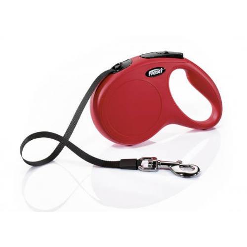 FLEXI Kutya Póráz - 25kg-ig M Classic Szalagos Piros 5m