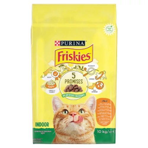 FRISKIES Macskatáp - Adult Indoor Csirkével és kerti Zöldségekkel 10kg