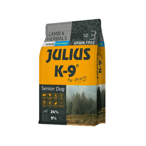 JULIUS-K9 Kutyatáp - Senior GF Hypoallergenic Lamb Herbals  3kg