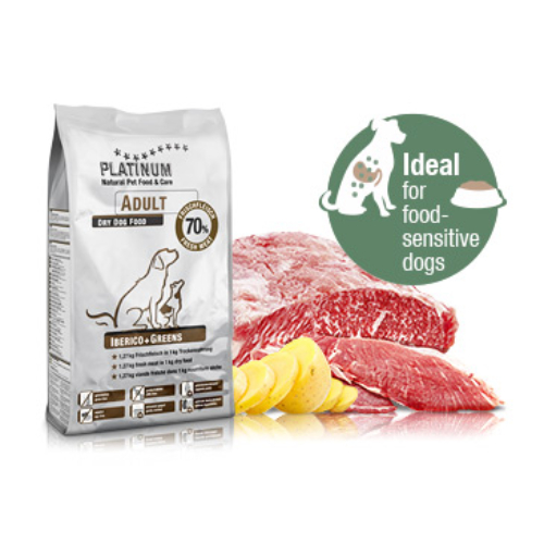PLATINUM Kutyatáp - Adult Iberico+Greens  5kg