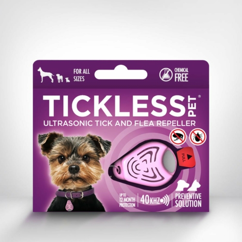 TICKLESS Pet Kutya - Kullancs és bolha riasztó Ultrahangos Rózsaszín